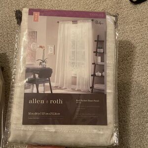 Two Sets of Allen + Roth 50x84 Sheer Curtains